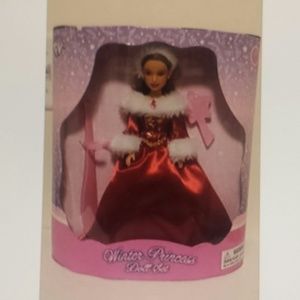 Winter Princess Doll Set- Beautiful Red Dress- NIB